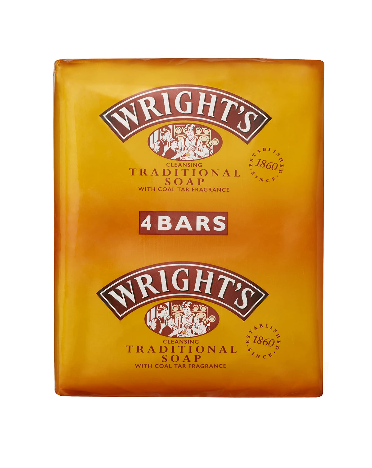Wright's front-packaging showing the four wrapped bars and brand for clear product identification