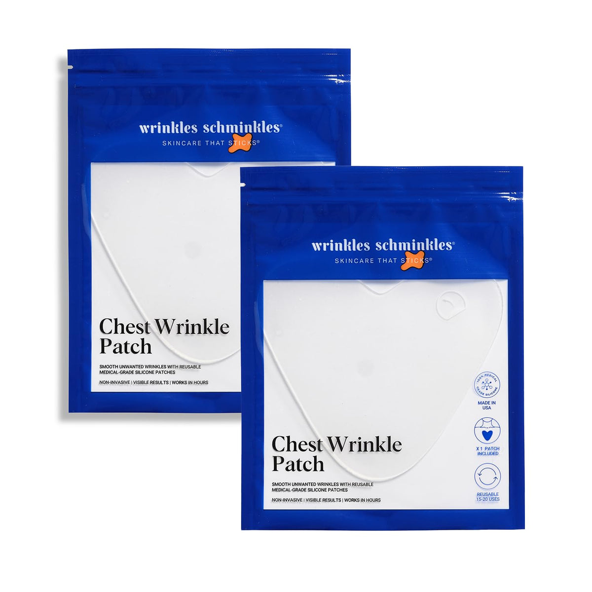 Wrinkles Schminkles front packaging showing two-patch kit and benefits