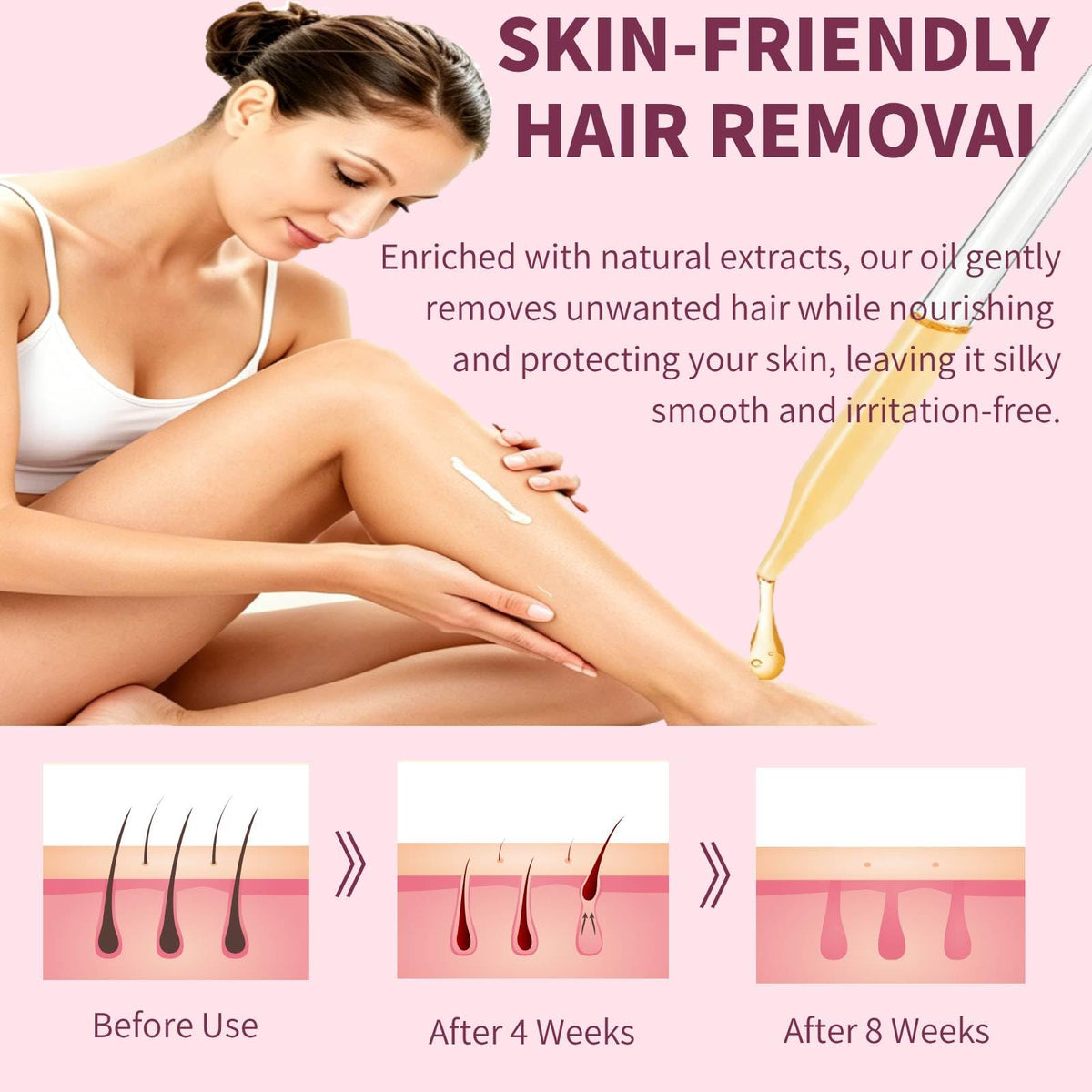 wsaztsh oil texture spread on skin demonstrating lightweight hydration