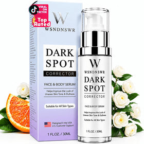 WSNDNSWR front view of serum bottle showing packaging and brand clarity benefit