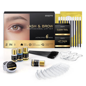 WUGOYU front packaging showing full lash and brow kit for professional results