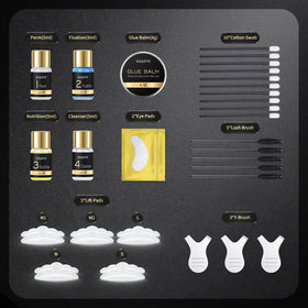 WUGOYU tools and components laid out for easy salon-style application