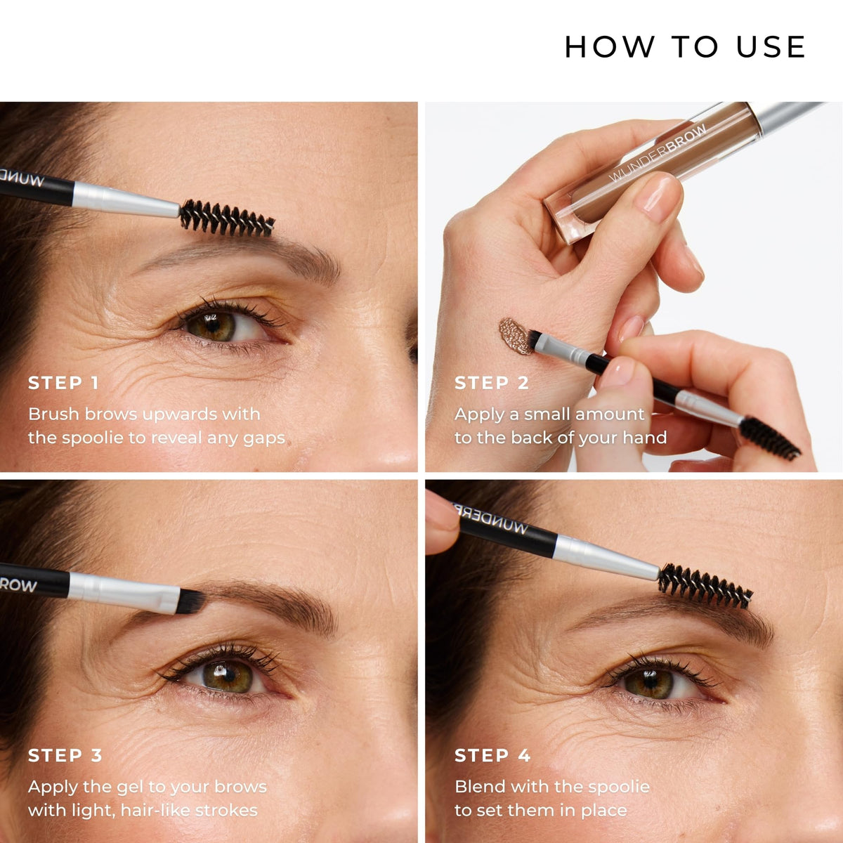 WUNDERBROW angled brush detail for accurate hair-by-hair strokes