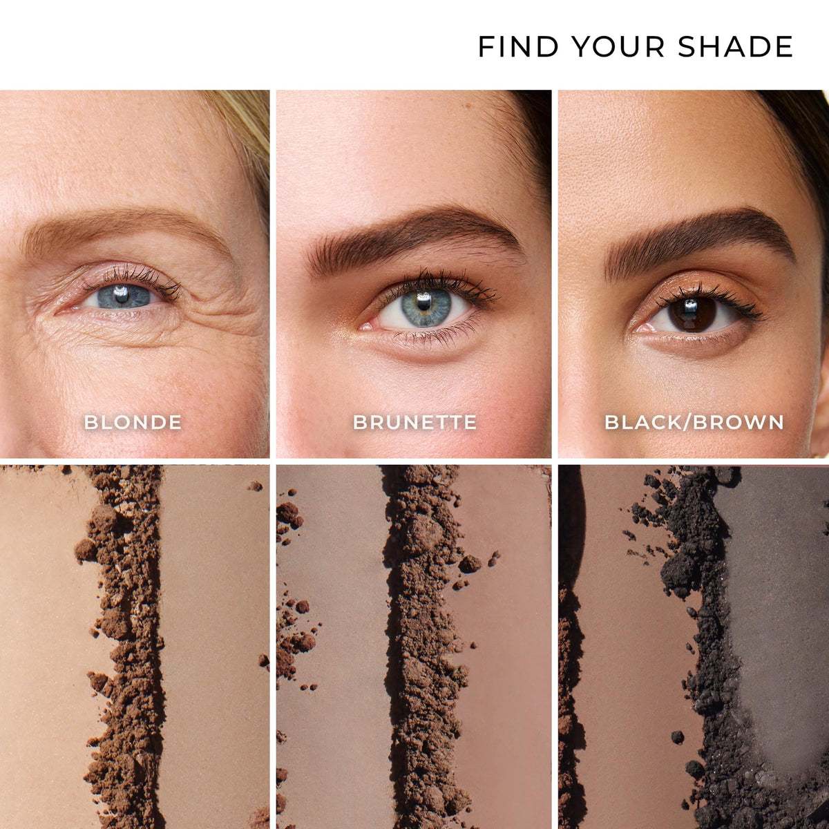 WUNDERBROW powder swatched on skin showing soft, buildable texture and finish