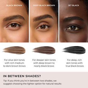 WUNDERBROW gel texture close-up showing fibres and soft-matte finish for natural volume
