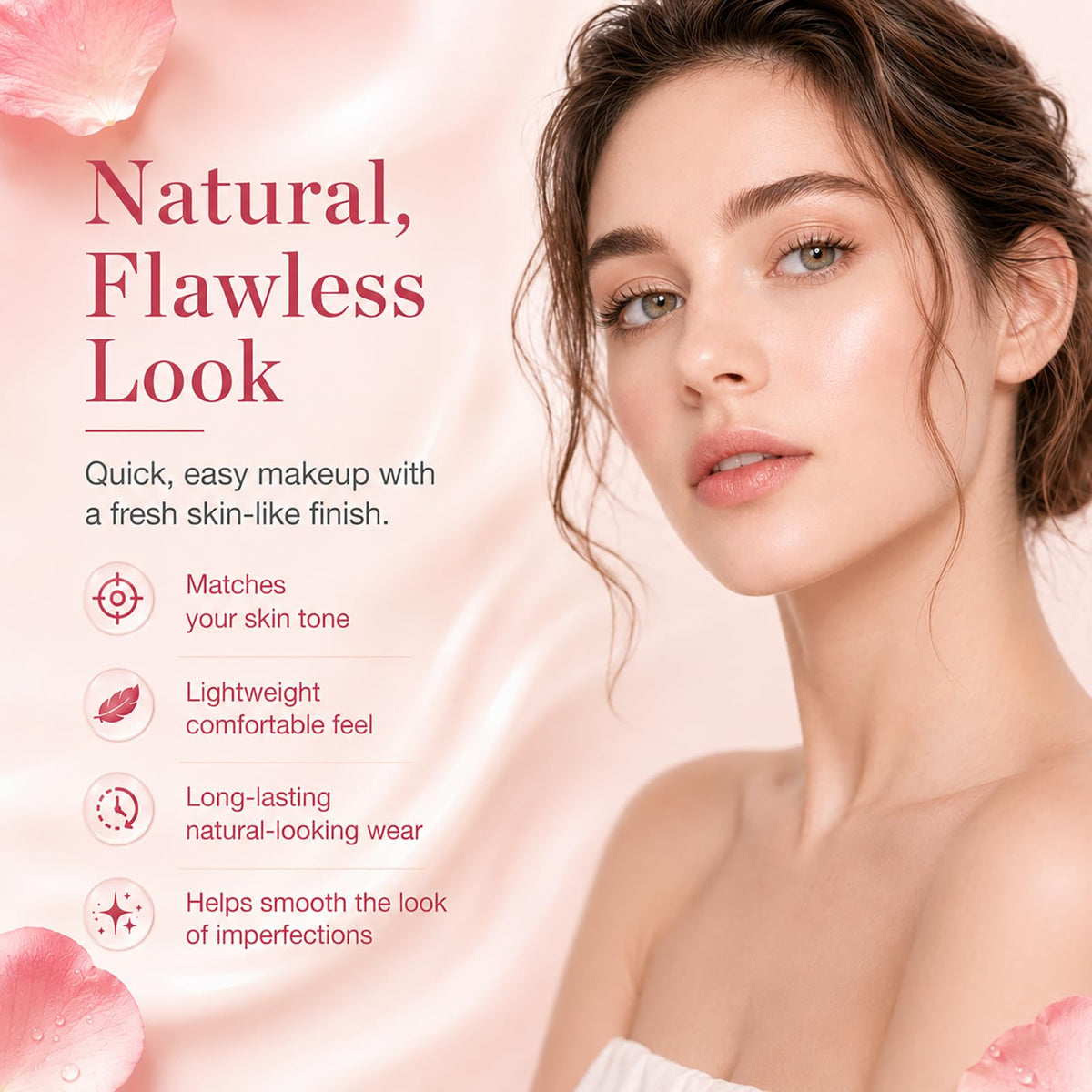 X psblty application with sponge on face, shows easy blending and buildable coverage benefit