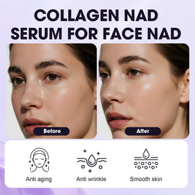 Xaninp ingredient label highlighting NAD+, collagen and retinol benefit: shows actives