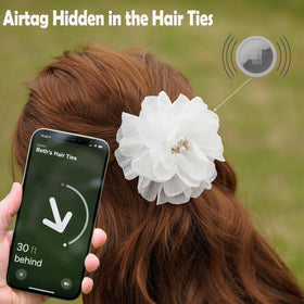 XEEWEN flower pod close-up showing silicone texture and discreet AirTag concealment