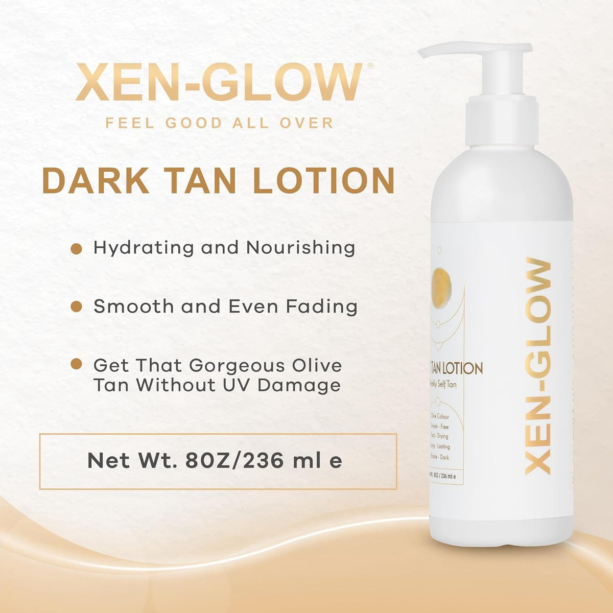 XEN-GLOW applied with a mitt demonstrating even, streak-free coverage