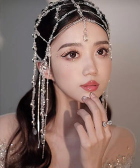 Xerling cap-style headpiece side view showing comfortable fit and secure placement