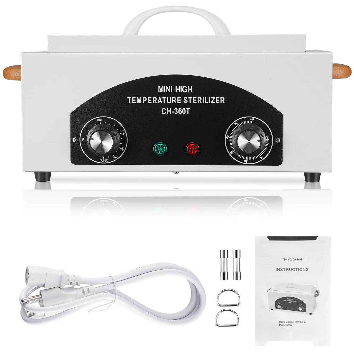 XESSCARE front view of sterilizer showing compact design and controls for convenient salon use