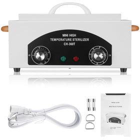 XESSCARE front view of sterilizer showing compact design and controls for convenient salon use