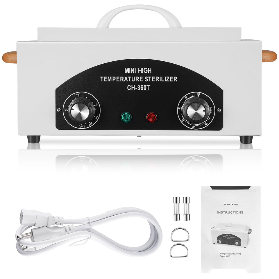 XESSCARE front view of sterilizer showing compact design and controls for convenient salon use