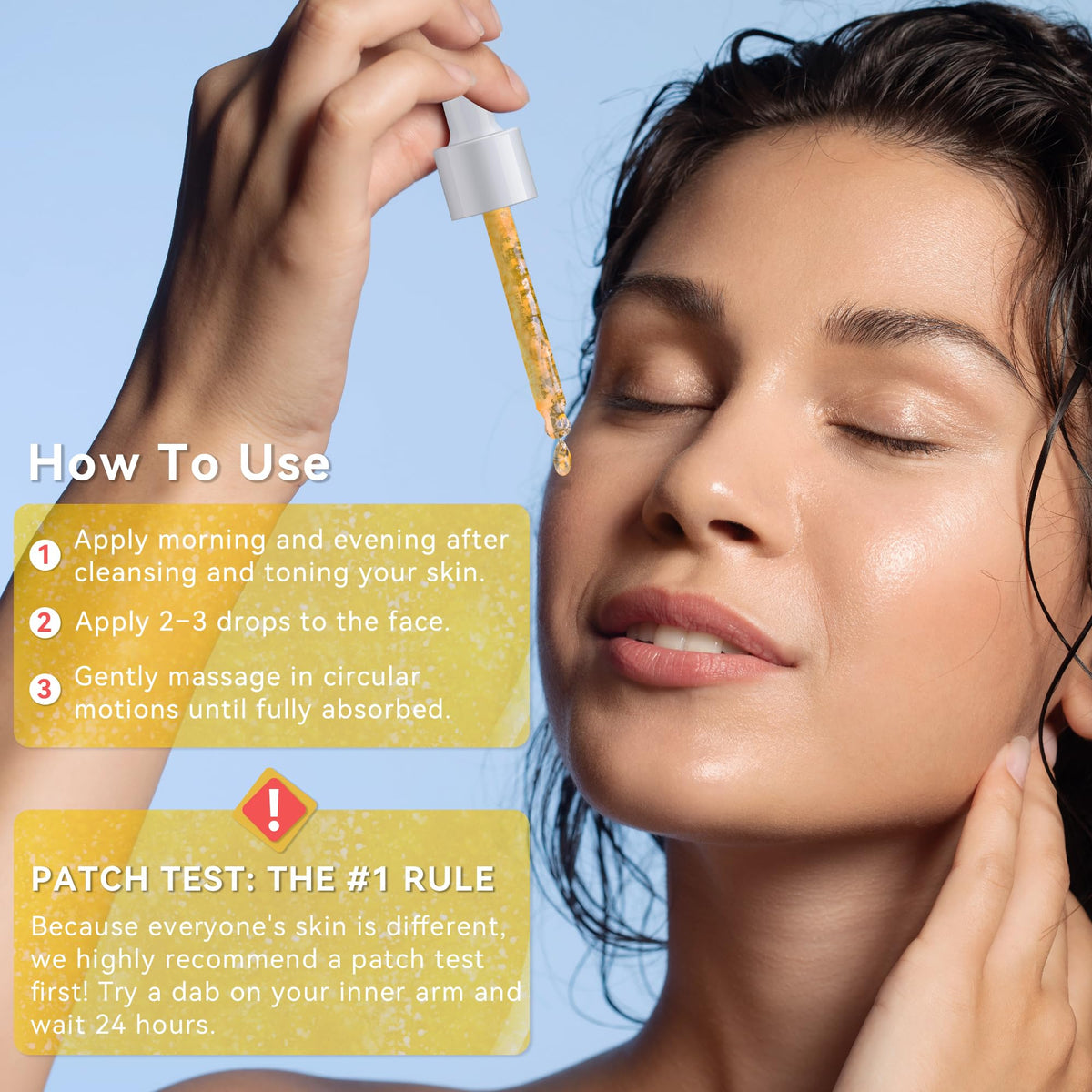 XIANUI applying serum under moisturizer for smooth layering