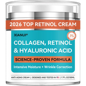 XIANUI front packaging showing jar and label, highlights active formula benefit