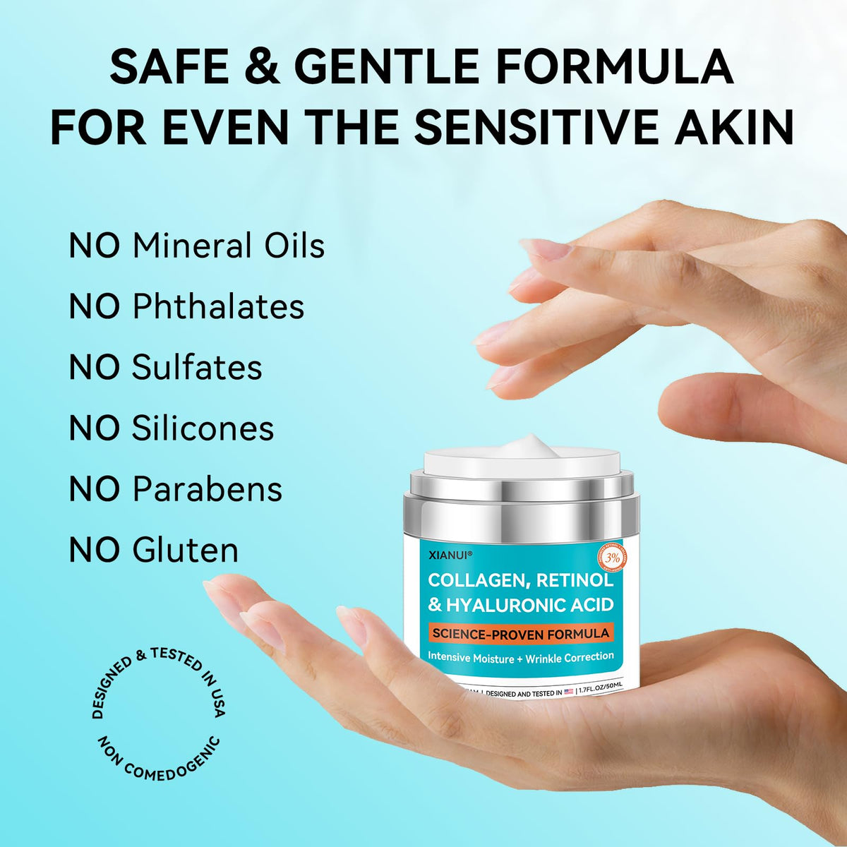 XIANUI hydrolyzed collagen visual stressing 2% collagen for firmer appearance benefit
