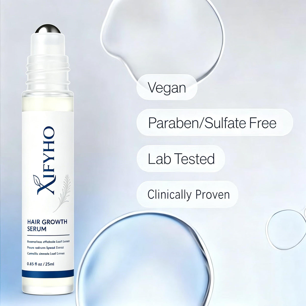 Person applying XIFYHO to scalp highlighting easy, mess-free use