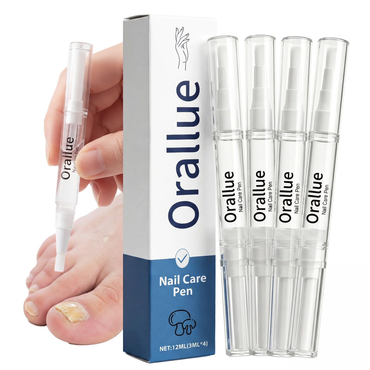 XILRVON front packaging showing four nail care pens and product benefits
