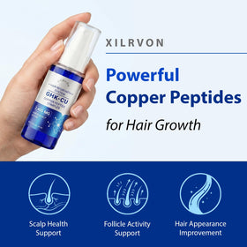 XILRVON with centella asiática extract highlighting soothing scalp benefit