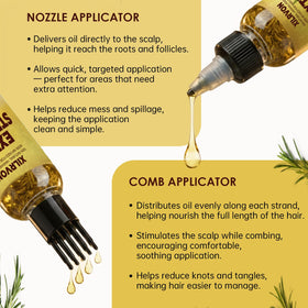 XILRVON scalp massage application demonstrating targeted nourishment and circulation