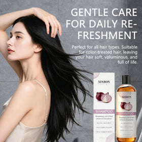 XINRON bottle staged in modern bathroom suggesting daily routine
