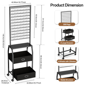 XINTUO close-up of peg grid highlighting durable peg spacing and organization