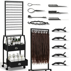 XINTUO front view of 288-peg rack showing professional storage benefit