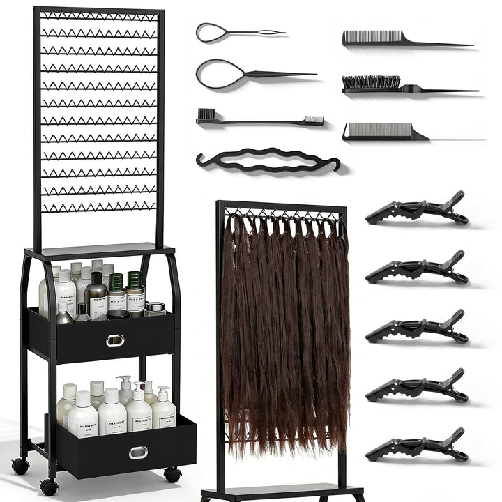 XINTUO front view of 288-peg rack showing professional storage benefit