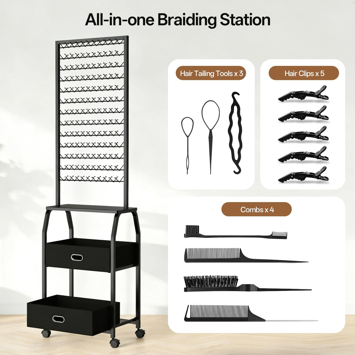 XINTUO rack loaded with extensions to show high-capacity display advantage