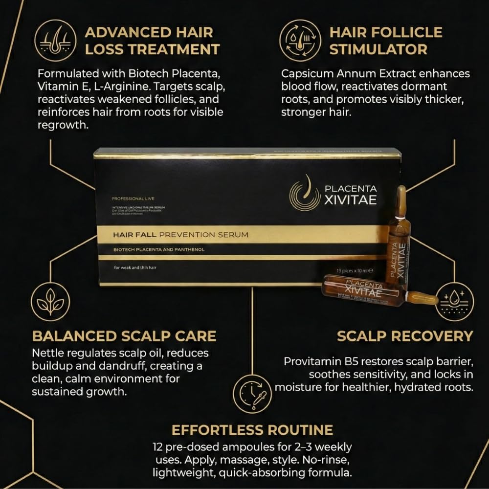 XIVITAE open ampoule closeup showing serum tip and easy application benefit: precise, no‑waste use
