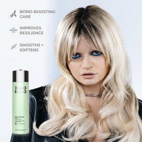 XMONDO before and after hair strand comparison showing reduced breakage and smoother finish