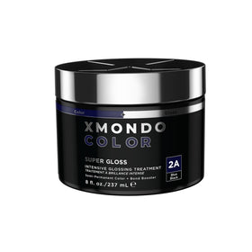 XMONDO jar front view showing product label and benefit of glossy color