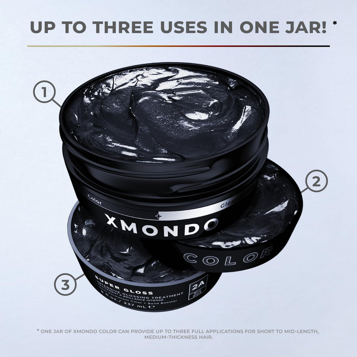 XMONDO jar on bathroom shelf in lifestyle scene suggesting daily routine benefits