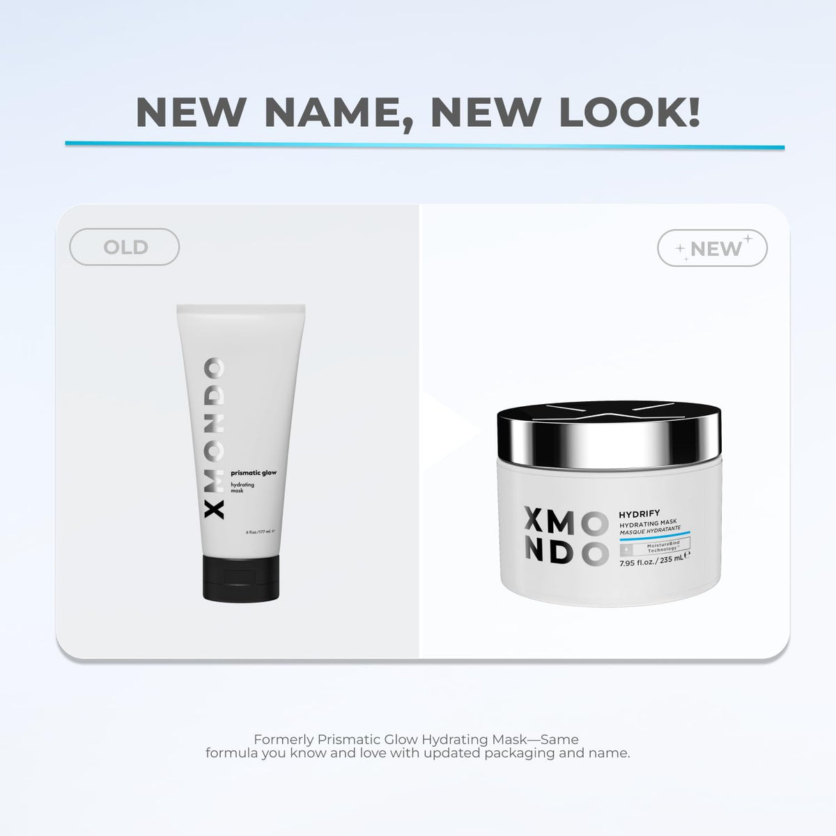 XMONDO Hydrify open jar revealing creamy hydrating mask texture