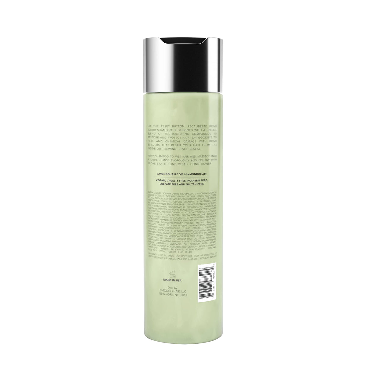 XMONDO shampoo on bathroom shelf suggesting everyday restorative routine