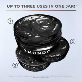 XMONDO open cap and mask showing creamy formula ready to apply