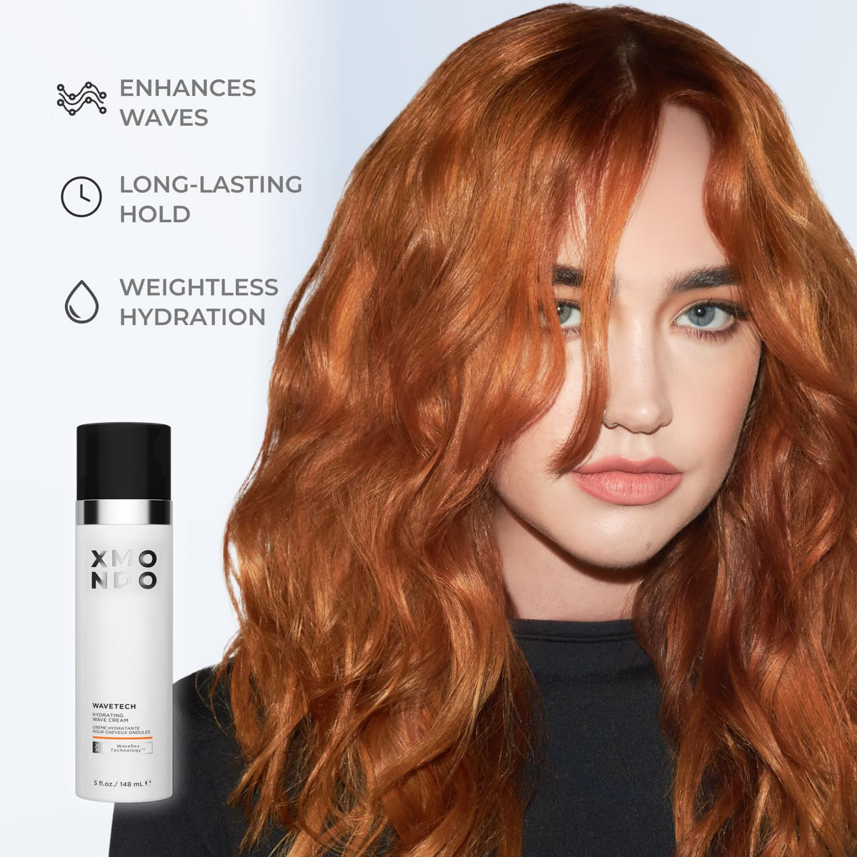 XMONDO open cap and cream texture highlighting smooth, spreadable formula