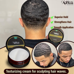 Xotics by Curtis Smith open jar showing creamy shea texture and moisturizing benefit