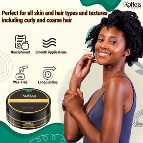 Xotics by Curtis Smith smoothing on scalp to reduce flakiness and hydrate