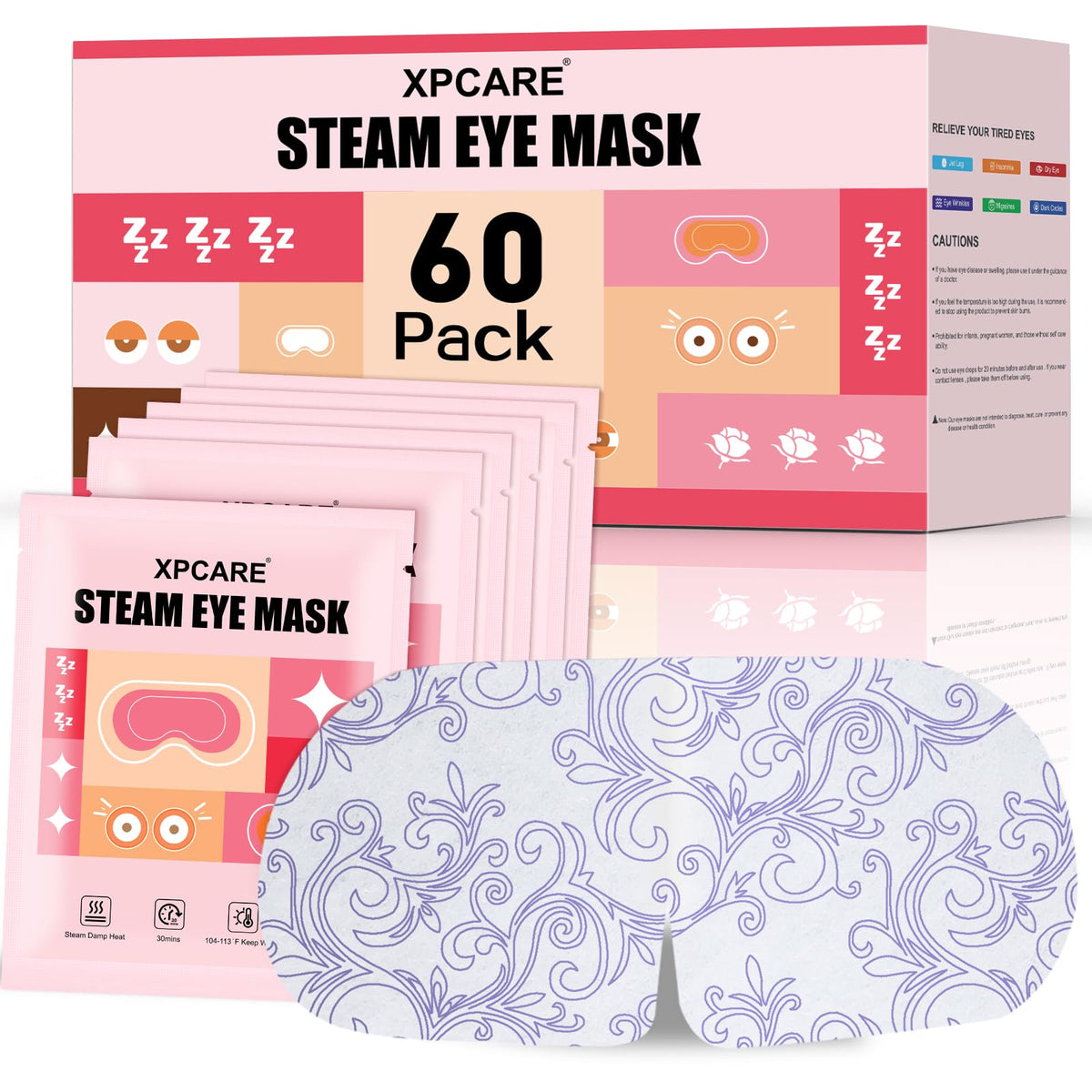 XPCARE front packaging rose showing 60-pack and benefits for easy storage