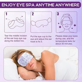 Person wearing XPCARE mask relaxing during travel for eye comfort