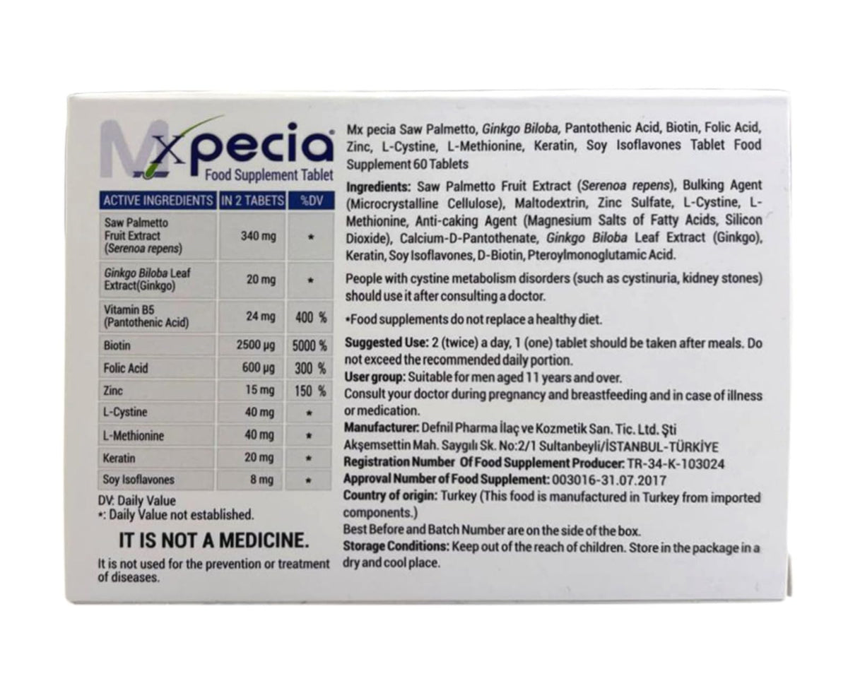 XPECIA bottle open with tablets visible demonstrating easy daily dosing convenience