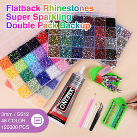 XSEINO 3mm flatback rhinestone detail highlighting AB shine and lightweight feel