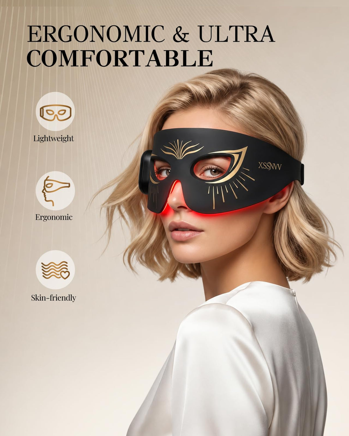 XSSNVV soft silicone contour detail designed for snug, hypoallergenic comfort