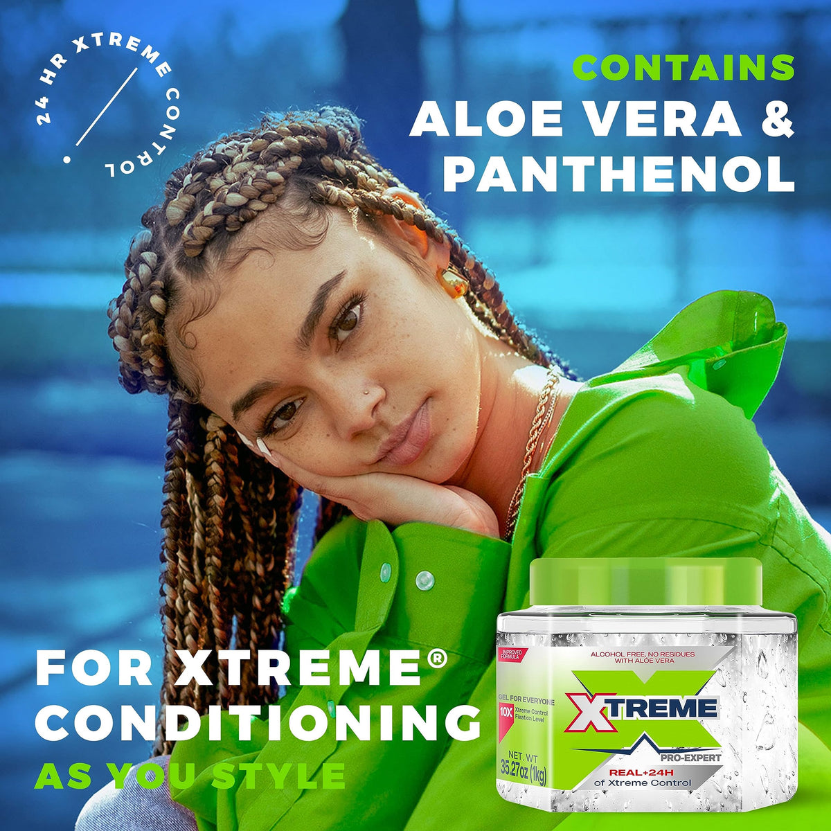 Xtreme label close-up showing ingredients and usage guidance for safe styling