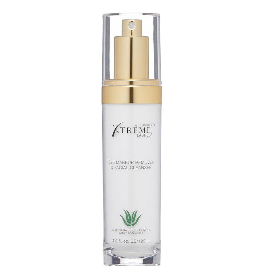Xtreme Lashes front pump bottle showing label and easy dispensing benefit