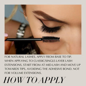Xtreme Lashes tube in hand showing scale and travel-friendly size