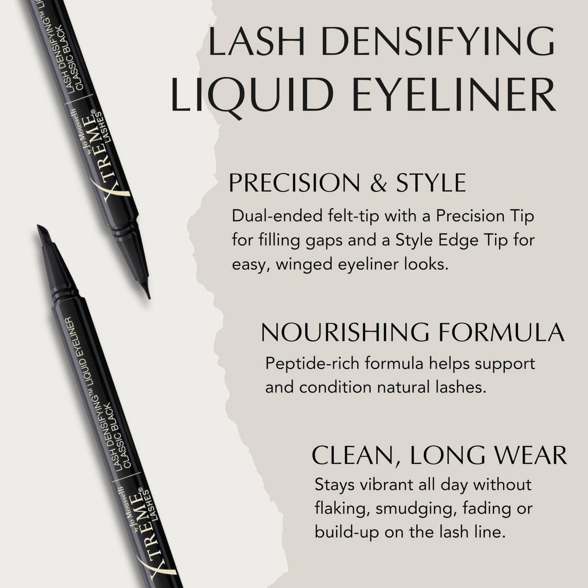 Xtreme Lashes angled style edge tip photographed for smooth winging