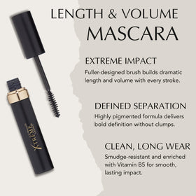 Xtreme Lashes texture swatch on skin showing smooth, clump-free pigment