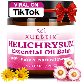 XUEBEIK balm jar front view showing label and jar benefits